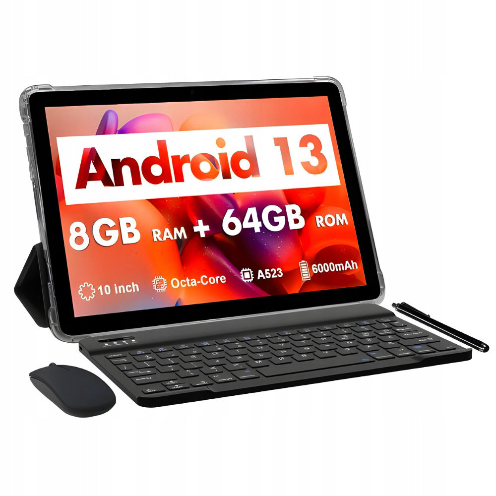 Tablet 10,1" 8/64GB Wi-Fi Android 13 6000MAh Zestaw Exact Solution